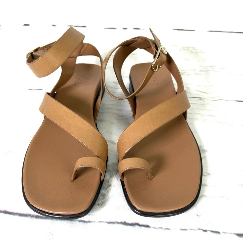 Naturalizer Birch Sandals Women's 9M Brown Ankle Strap Leather Strappy New